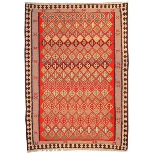 One Of The Kind Ardabil Persian Kilim 8'6" x 5'10"